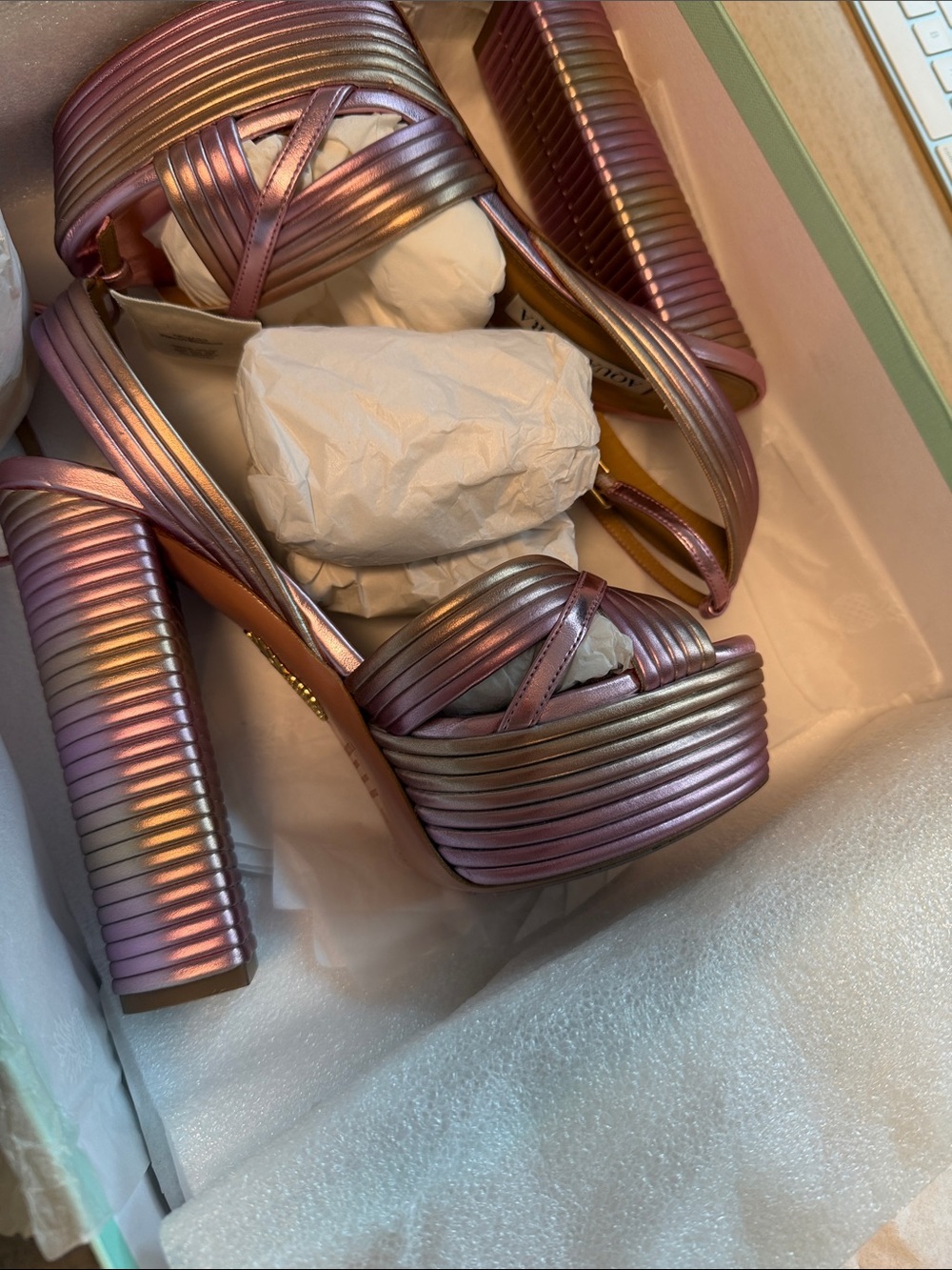 Aquazurra sundance platform plateau heel 140mm